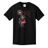 Flower Dandelion Exotic Animal Tropical Bird Pink Flamingo T Shirt Basic Youth T-shirt | Artistshot