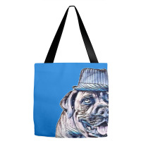 A Happy Mastiffdog Wearing A Tote Bags | Artistshot