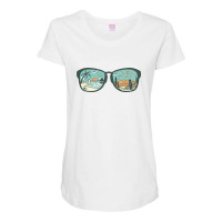 Paradise Glasses Maternity Scoop Neck T-shirt | Artistshot