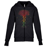 Dna Tree Life Genetics Biologist Science Earth Day Youth Zipper Hoodie | Artistshot