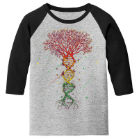 Dna Tree Life Genetics Biologist Science Earth Day Youth 3/4 Sleeve | Artistshot