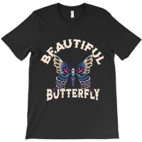 Beautiful Butterfly Retro Vector Art Illustration T-shirt | Artistshot