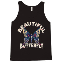 Beautiful Butterfly Retro Vector Art Illustration Tank Top | Artistshot