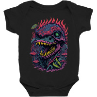 Dinosaur Skull Cyberpunk Baby Bodysuit | Artistshot