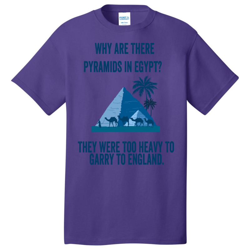 Why Are There Pyramids In Egypt They Were Too Heavy To Garry To Englan Basic T-shirt | Artistshot