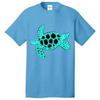 Neon Sea Turtle Basic T-shirt | Artistshot