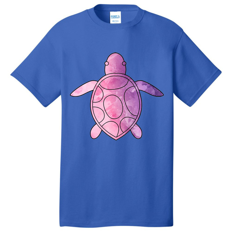 Sea Turtle Purple Watercolor Basic T-shirt | Artistshot