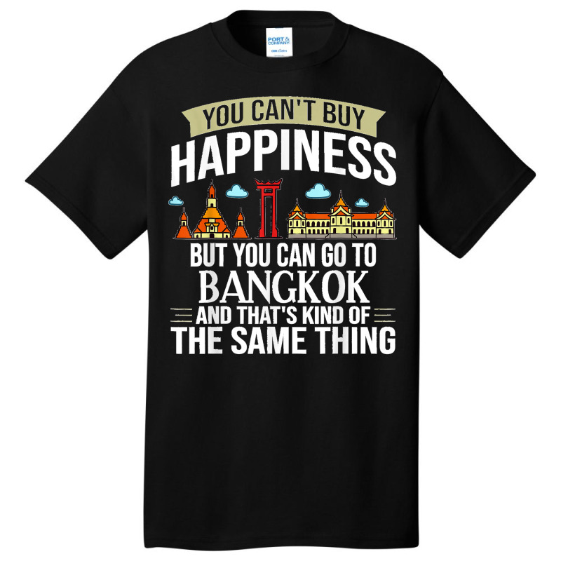 Bangkok Thailand City Skyline Map Basic T-shirt by JilmarM.Perez | Artistshot