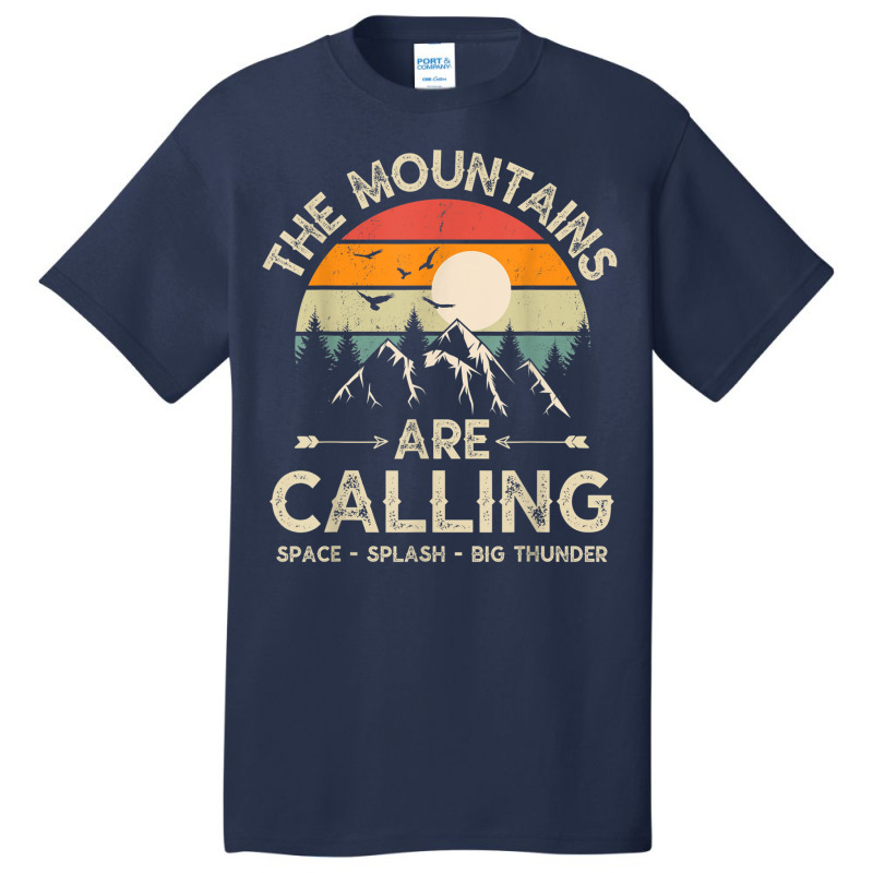 Vintage The Mountains Are Calling Space Splash Big Thunder Basic T-shirt | Artistshot