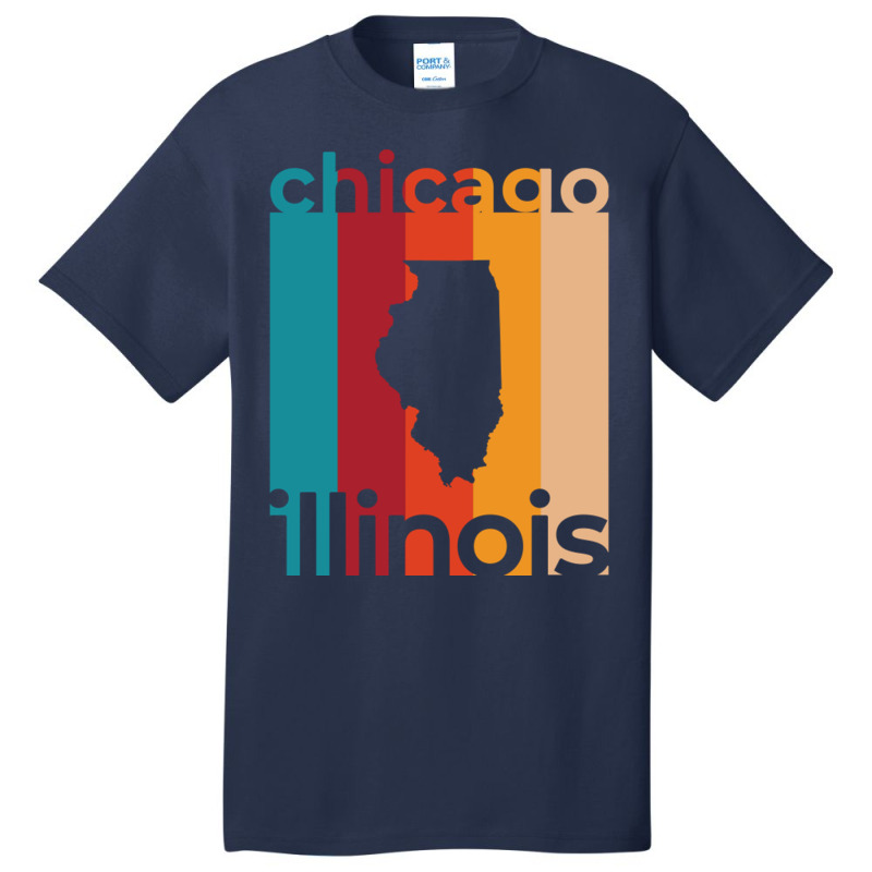 Chicago Illinois Retro Basic T-shirt by TerriBeverly | Artistshot