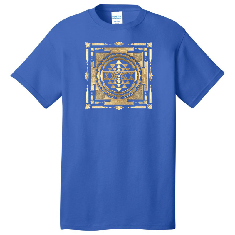 Golden Sri Yantra (white Background) Basic T-shirt | Artistshot