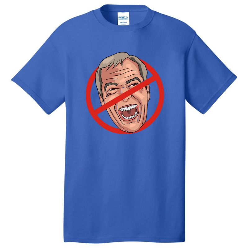 Nigel Farage No Road Sign Illustration Basic T-shirt by MelindaBouwman | Artistshot