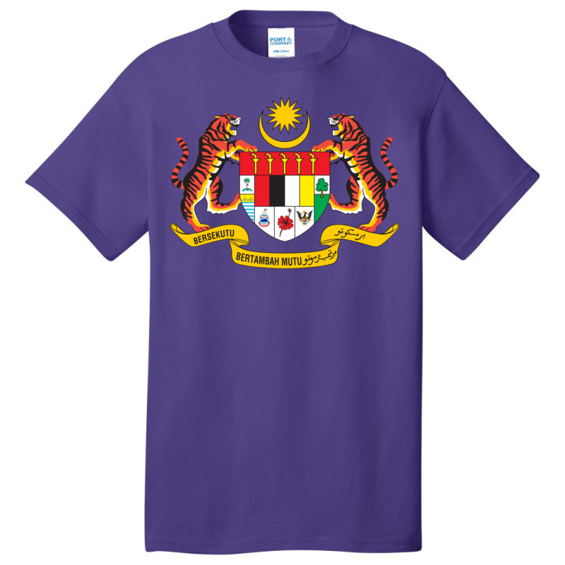 Coat Of Arms Of Malaysia Basic T-shirt by SamaraMcCullou | Artistshot