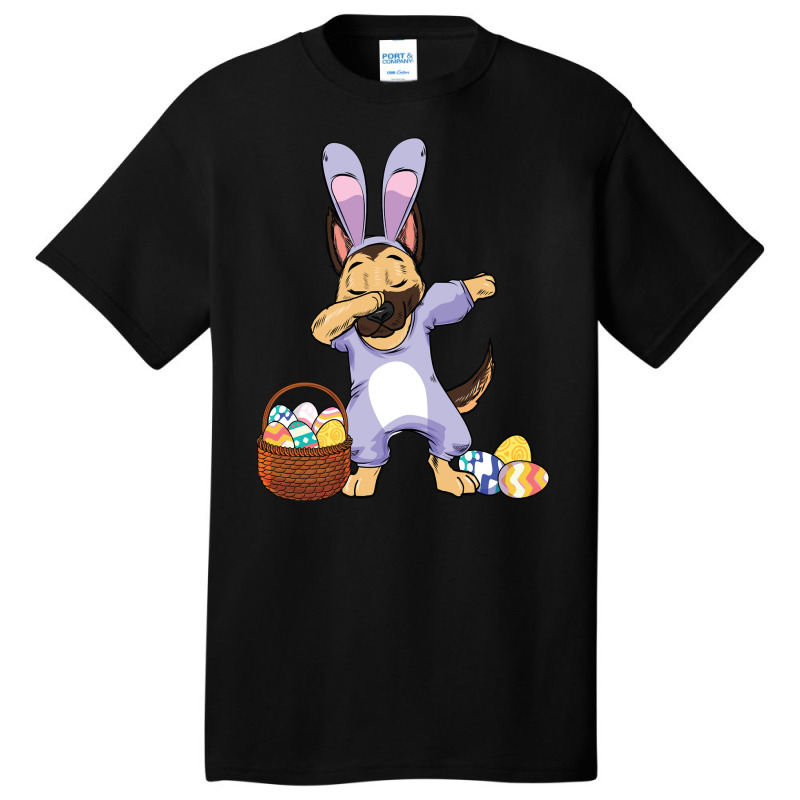 German Shepherd K9 Dog Dabbing Easter Bunny German Shepherd Girls Paw  Basic T-shirt | Artistshot