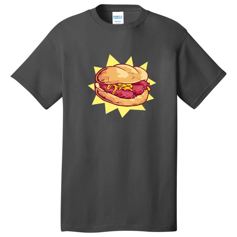 Sausage Sandwich Fast Food Basic T-shirt by beastonkriss | Artistshot