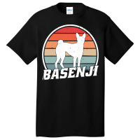 Basenji T  Shirt Basenji Retro Congo Terrier Vintage T  Shirt (8) Basic T-shirt | Artistshot