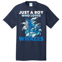 Just A Boy Who Loves Whales Marine Biologist Whale Lover Basic T-shirt | Artistshot