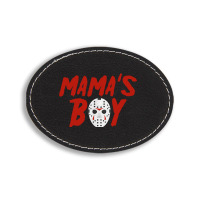 Mama´s Boy I Wish It Was Friday Halloween Oval Leatherette Patch | Artistshot