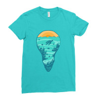 Underwater Light Ladies Fitted T-shirt | Artistshot