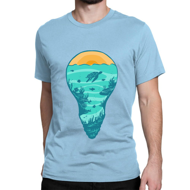 Underwater Light Classic T-shirt by Mangustudio | Artistshot