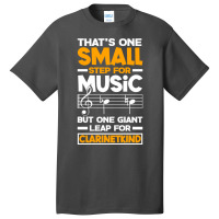 Bass Clarinet Clarinetist Clarinet Player One Small Step Pun Basic T-shirt | Artistshot