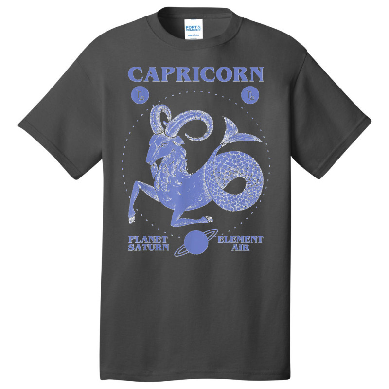 Capricorn Planet Saturn Element Air Basic T-shirt by JOSEPHDOMINICWILLIS | Artistshot