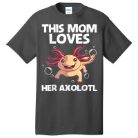 Funny Axolotl Gift For Mom Mother Aquatic Salamander Lovers Basic T-shirt | Artistshot