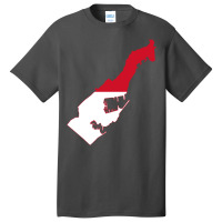 Flag Map Of Monaco Basic T-shirt | Artistshot