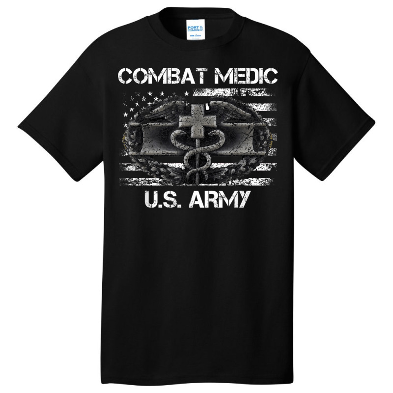 Vintage Army Combat Medic Veteran Gift For Us Army Veteran Basic T-shirt by FionaMciver | Artistshot