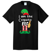 Coquito Elf Funny Puerto Rico Matching Christmas Bilingual Basic T-shirt | Artistshot