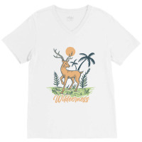 Wildeerness Wild Deer V-neck Tee | Artistshot