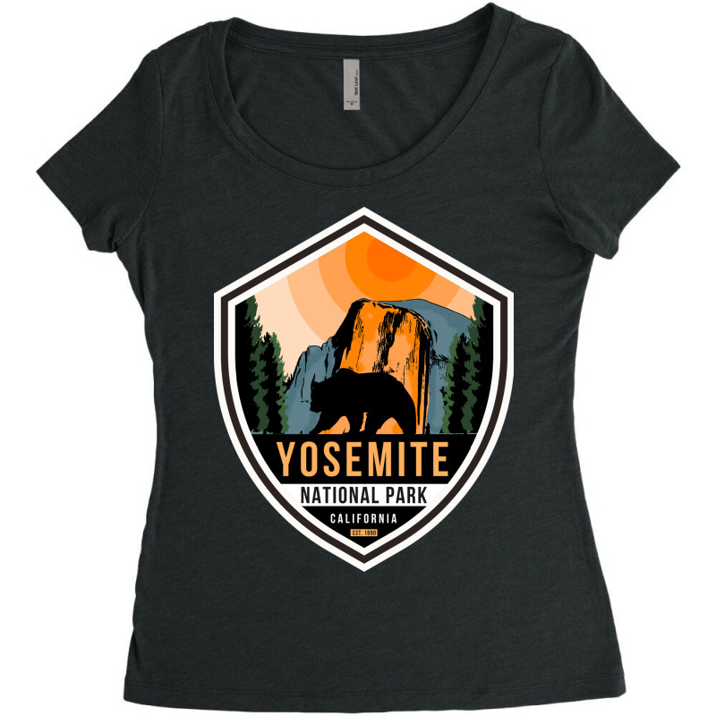 Yosemite National Park Women's Triblend Scoop T-shirt by DonieRan | Artistshot