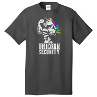 Unicorn Security Rainbow Muscle Manly Funny Christmas Gift Tank Top Basic T-shirt | Artistshot