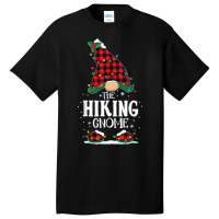 Hiking Gnome Plaid Christmas Lights Matching Family Pajama T Shirt Basic T-shirt | Artistshot