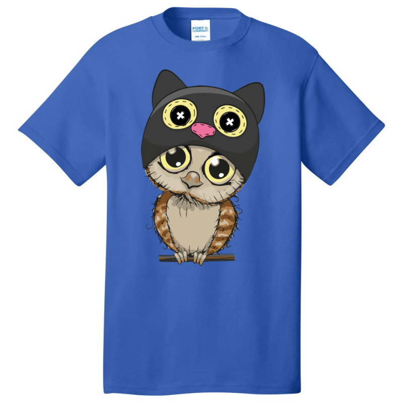 A Cat And An Owl Funny Pet Owner Cute Cutie Catowl Or Owlcat 7 Basic T-shirt | Artistshot