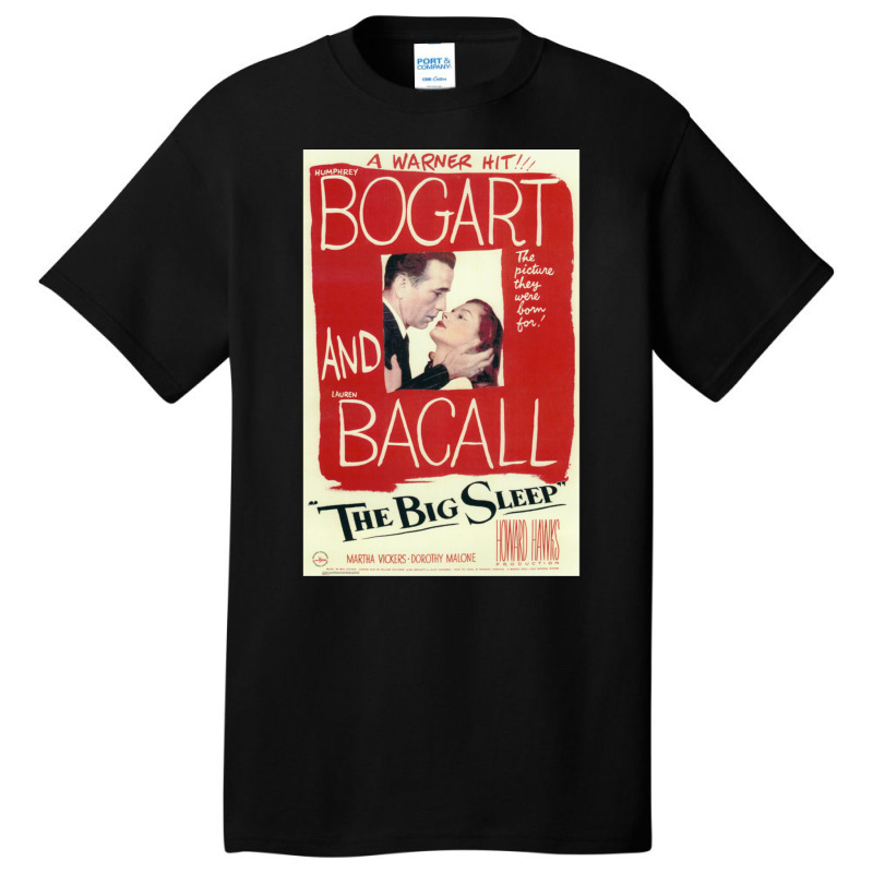 The Big Sleep - Vintage Movie Poster (bogart Basic T-shirt by LaurenJonsrudBedell | Artistshot