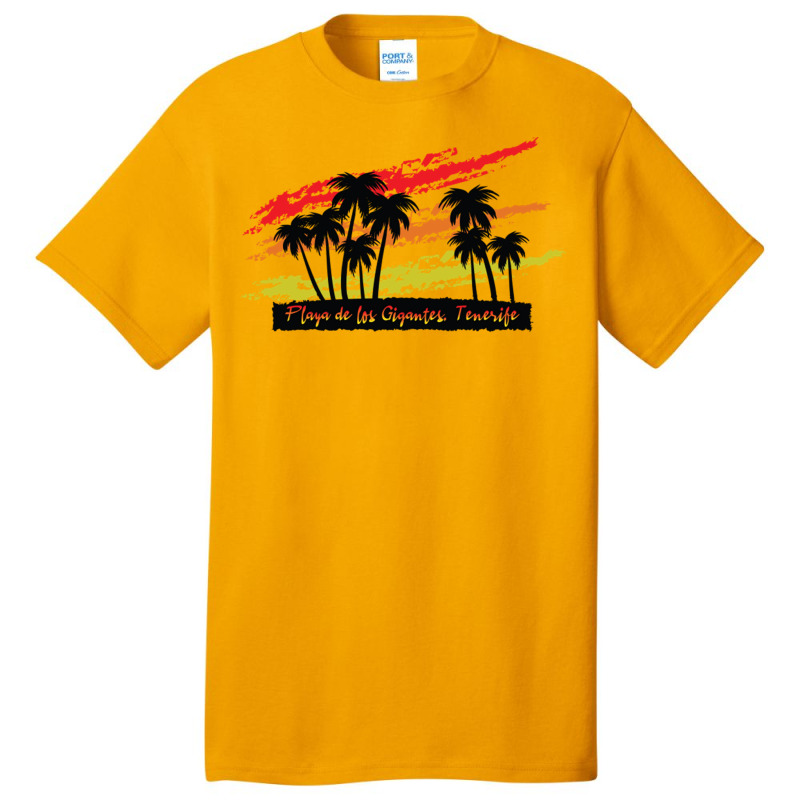 Playa De Los Gigantes Tenerife Basic T-shirt by EdieTiffany | Artistshot