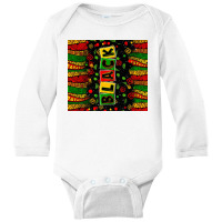 Black License Letters  Juneteenth Long Sleeve Baby Bodysuit | Artistshot