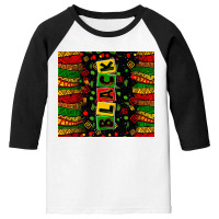 Black License Letters  Juneteenth Youth 3/4 Sleeve | Artistshot