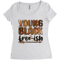 Young Black Free-ish Women's Triblend Scoop T-shirt | Artistshot