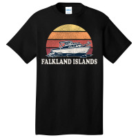 Falkland Islands Vintage Boating 70s Retro Boat Design Long Sleeve Basic T-shirt | Artistshot