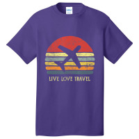 Vintage Travel World Traveler Themed Gift Love Traveling Basic T-shirt | Artistshot