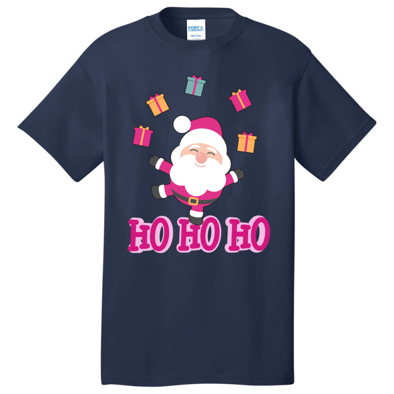 Christmas Pink Santa Basic T-shirt | Artistshot