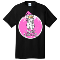 Christmas Retro Vintage Pink Santa Claus Crismas Basic T-shirt | Artistshot