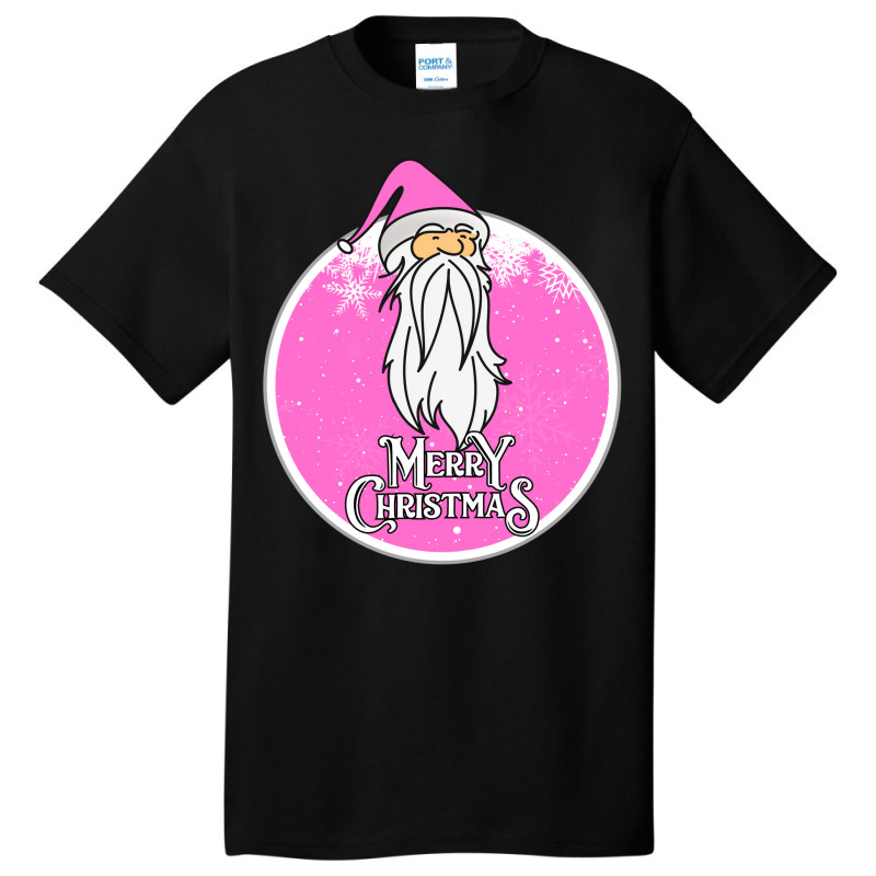 Christmas Retro Vintage Pink Santa Claus Crismas Basic T-shirt | Artistshot