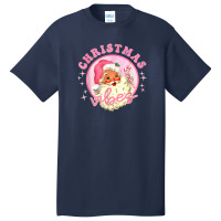 Christmas Retro Vintage Pink Basic T-shirt | Artistshot