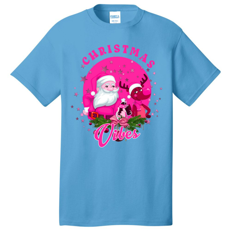 Vintage Santa Christmas Vibes Basic T-shirt | Artistshot