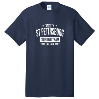 St Petersburg Drinking Team Captain Florida Beer Lover Fl Basic T-shirt | Artistshot