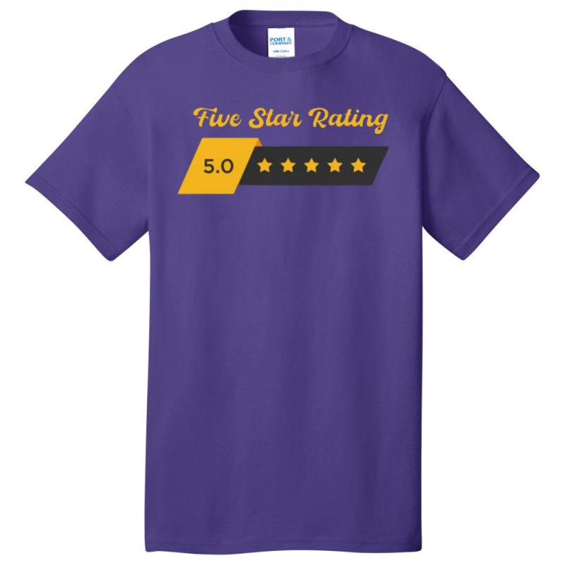 Five Star Rating Basic T-shirt | Artistshot