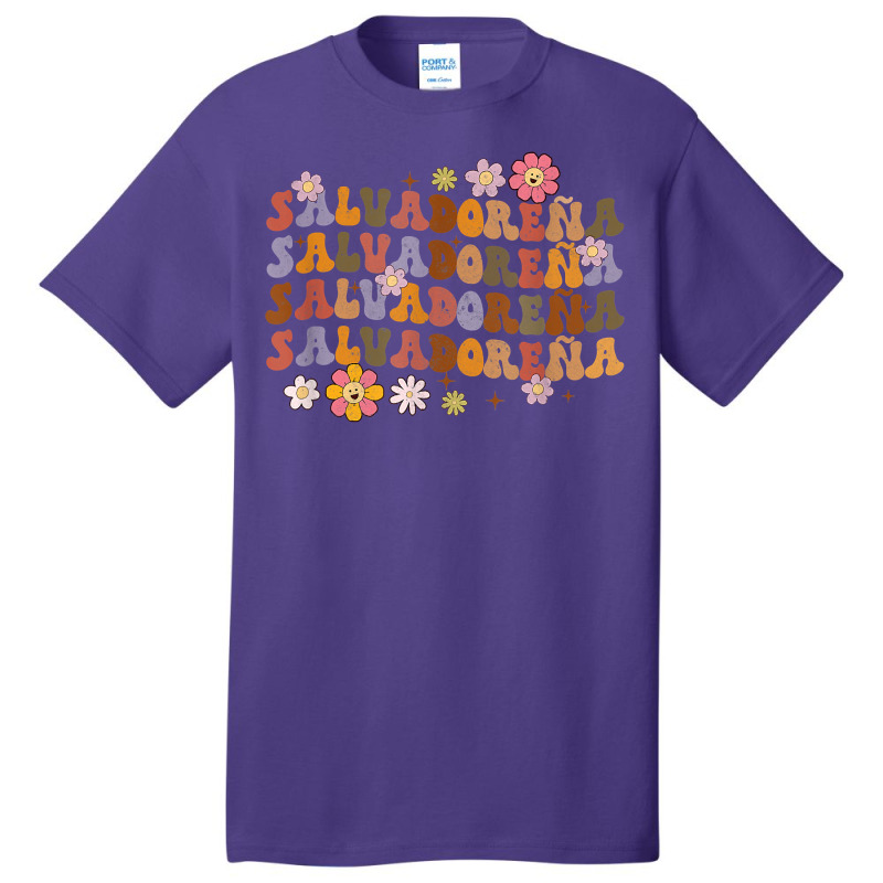 Salvadorena Retro Groovy Salvador Salvadorenan Latina Latinx T Shirt Basic T-shirt by lejo83khanna | Artistshot